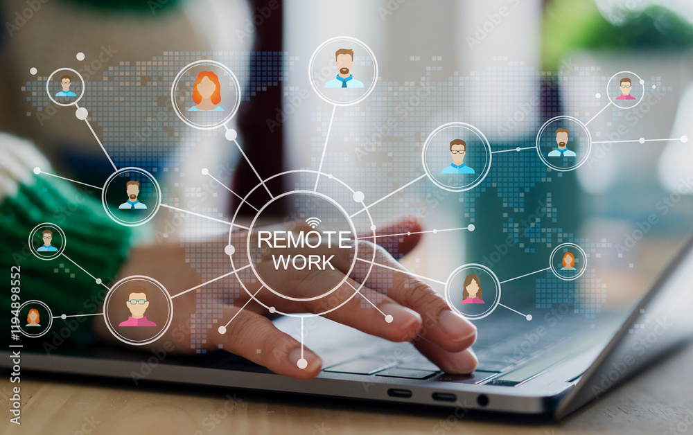 Remote work technology, digital collaboration virtual workspace, work from home tools, cloud solutions, online communication, flexible working, remote office setup digital nomad, productivity tools
